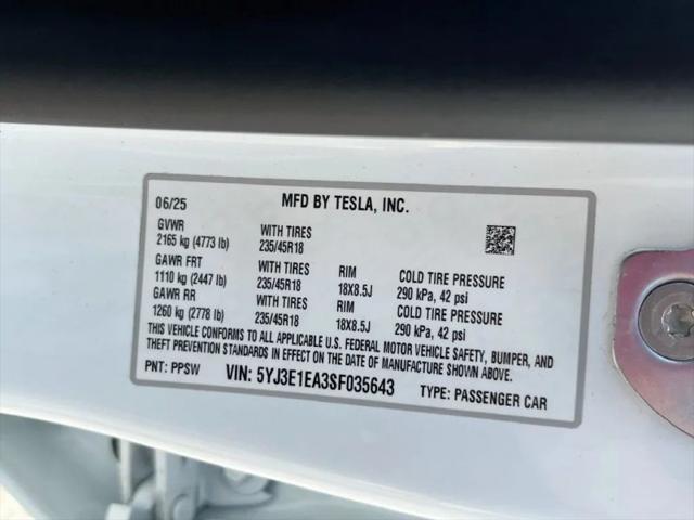 2025 Tesla Model 3 Long Range Rear-Wheel Drive
