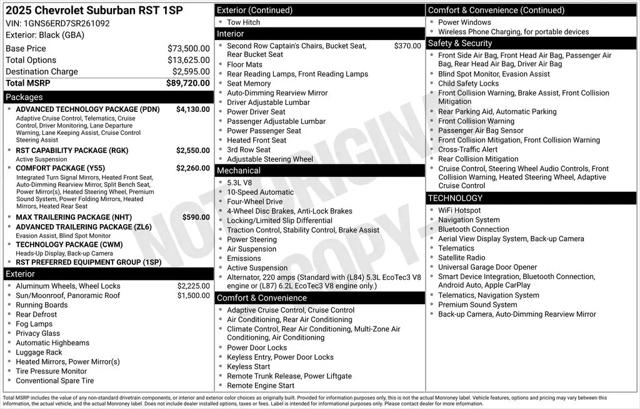 2025 Chevrolet Suburban 4WD RST for sale in Clinton Township, MI