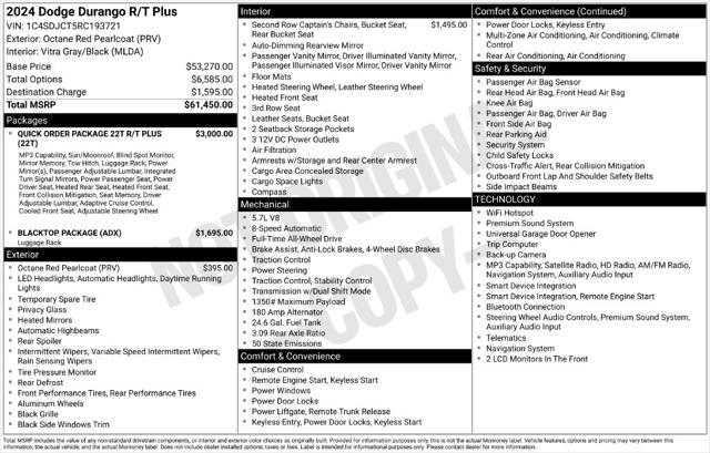 2024 Dodge Durango R/T Plus AWD