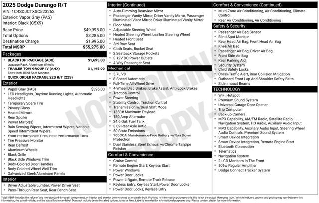 2025 Dodge Durango R/T AWD 2025 Dodge Durango R/T AWD