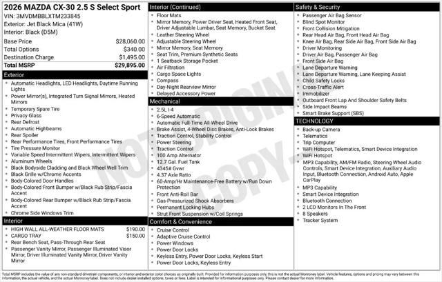 2026 Mazda CX-30 2.5 S Select Sport