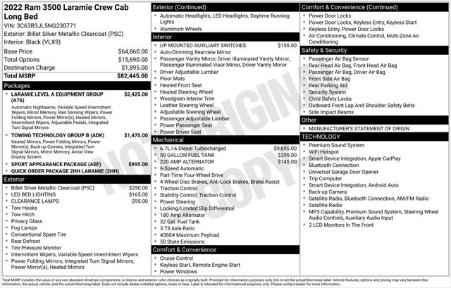 2022 Ram 3500 Laramie Crew Cab 4x4 8 Box