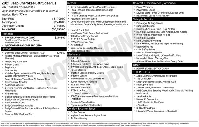 2021 Jeep Cherokee Latitude Plus 4x4