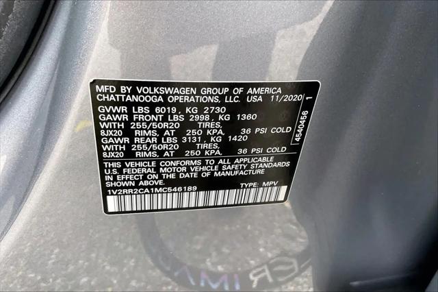 2021 Volkswagen Atlas 3.6L V6 SE w/Technology R-Line