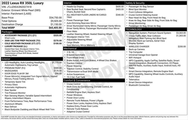 2022 Lexus RX 350 Luxury for sale in Manvel, TX