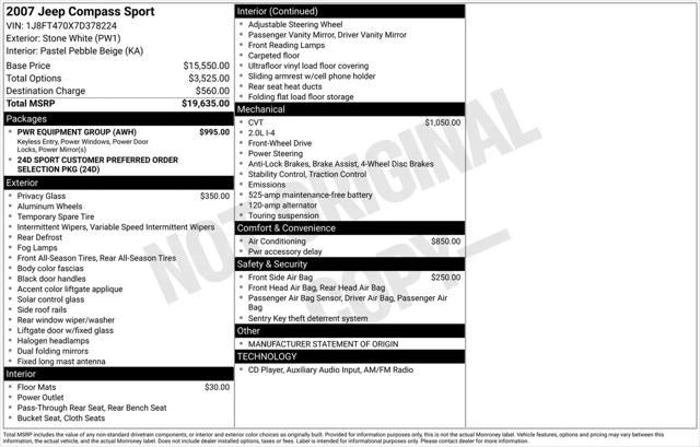 2007 Jeep Compass Sport