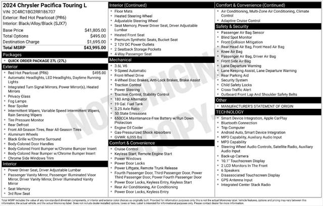 2024 Chrysler Pacifica Touring L