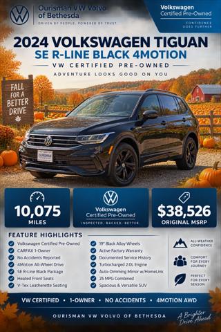 2024 Volkswagen Tiguan 2.0T SE R-Line Black for sale in Bethesda, MD