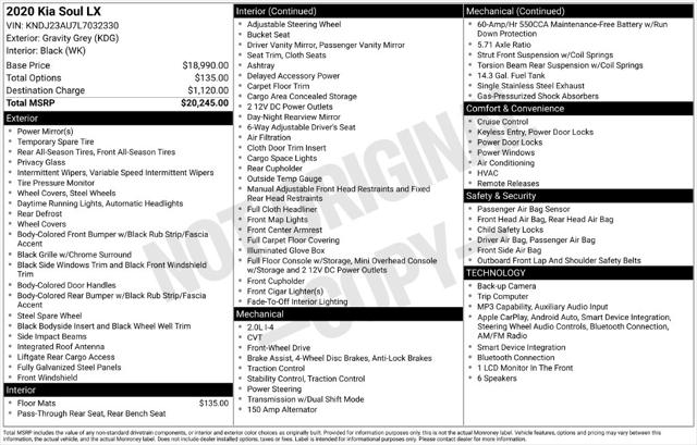 Used 2020 Kia Soul LX For Sale in Muscle Shoals, AL