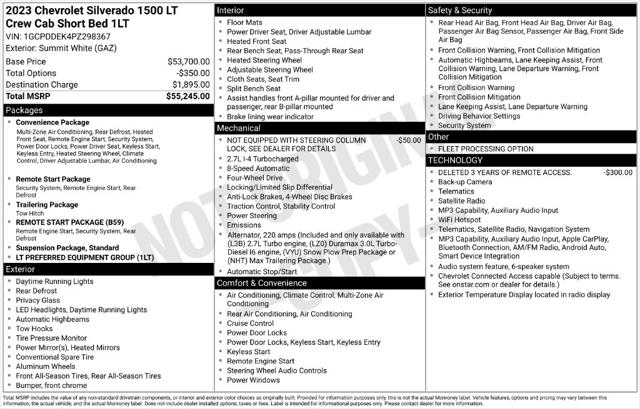 Used 2023 Chevrolet Silverado 1500 4WD Crew Cab Standard Bed LT For Sale in Muscle Shoals, AL