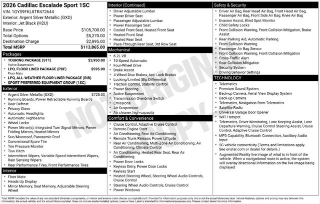 2026 Cadillac Escalade Sport for sale in Port Clinton, OH