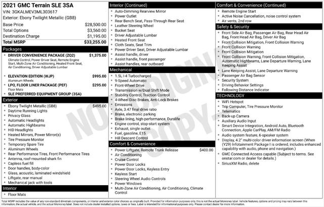 2021 GMC Reno FWD SLE