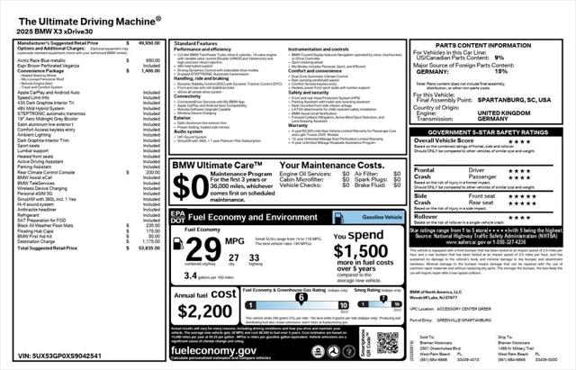 2025 BMW X3 30 xDrive for sale in Williamsburg, VA