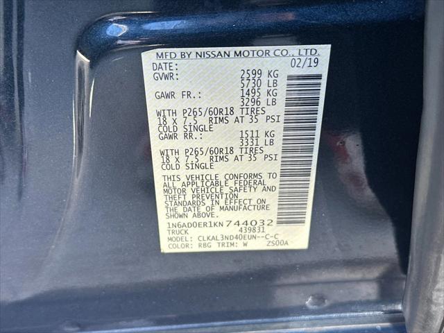 2019 Nissan Frontier SL