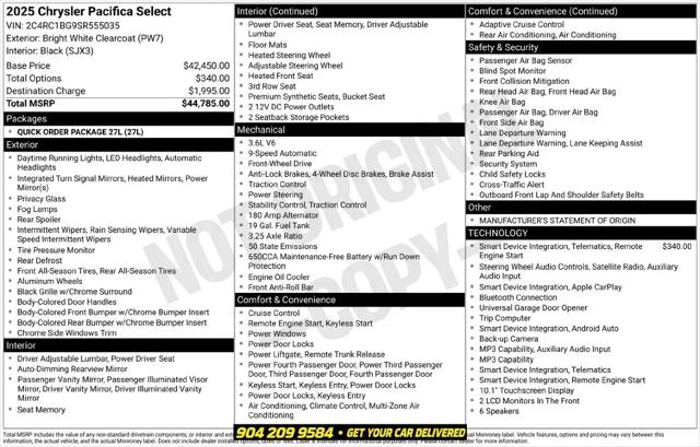2025 Chrysler Pacifica Select