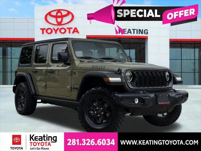 2025 Jeep Wrangler 4-Door Willys 4x4 for sale in Manvel, TX
