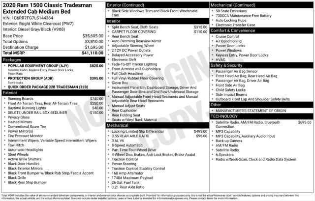 2020 Ram 1500 Tradesman