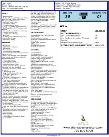 2014 Acura MDX Technology Package