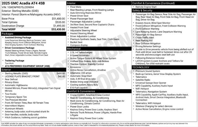 2025 GMC Acadia AWD AT4 for sale in Provo, UT