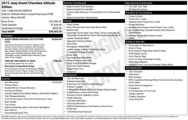 2015 Jeep Grand Cherokee Altitude 2015 Jeep Grand Cherokee Altitude