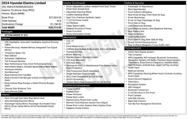 2024 Hyundai Elantra Limited 2024 Hyundai Elantra Limited