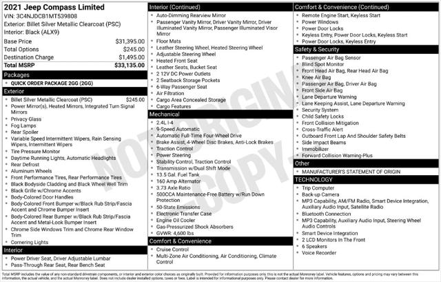 2021 Jeep Compass Limited 4x4