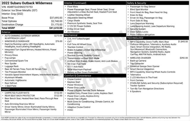 2022 Subaru Outback Wilderness