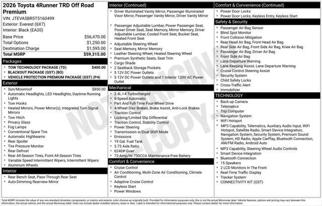 2026 Toyota 4Runner TRD Off Road Premium for sale in Manvel, TX