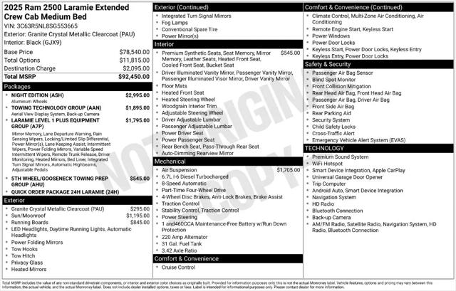 2025 Ram 2500 Laramie Mega Cab 4x4 64 Box
