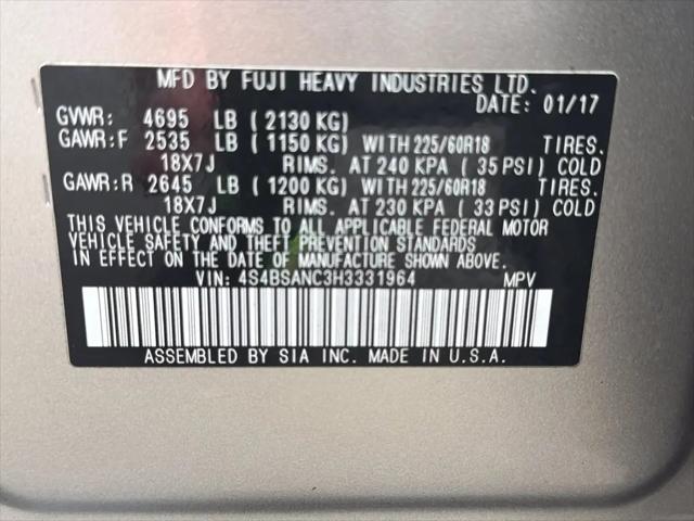 2017 Subaru Outback 2.5i Limited