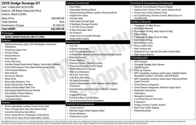 2025 Dodge Durango GT AWD