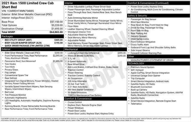 2021 Ram 1500 Limited Crew Cab 4x2 57 Box