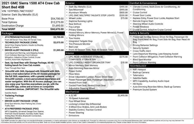 2021 GMC Sierra 1500 4WD Crew Cab Short Box AT4 for sale in Pensacola, FL