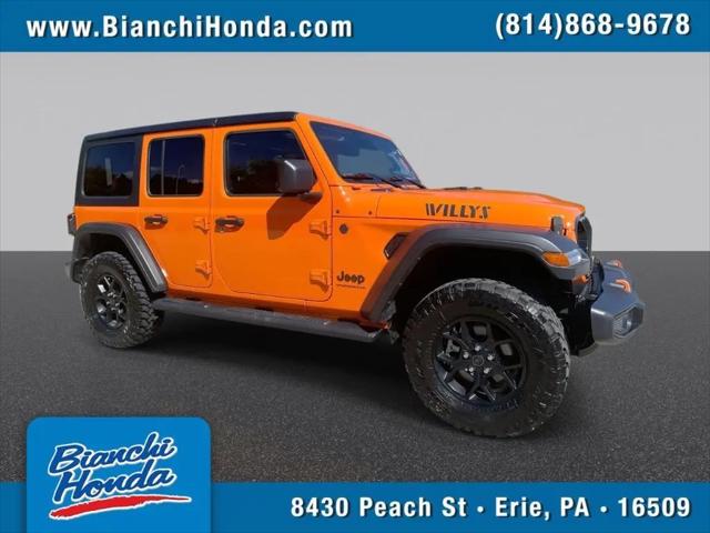 2025 Jeep Wrangler 4-Door Willys 4x4 for sale in Erie, PA