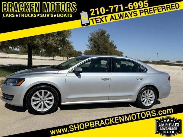 2013 Volkswagen Passat 2.5L SEL for sale in San Antonio, TX