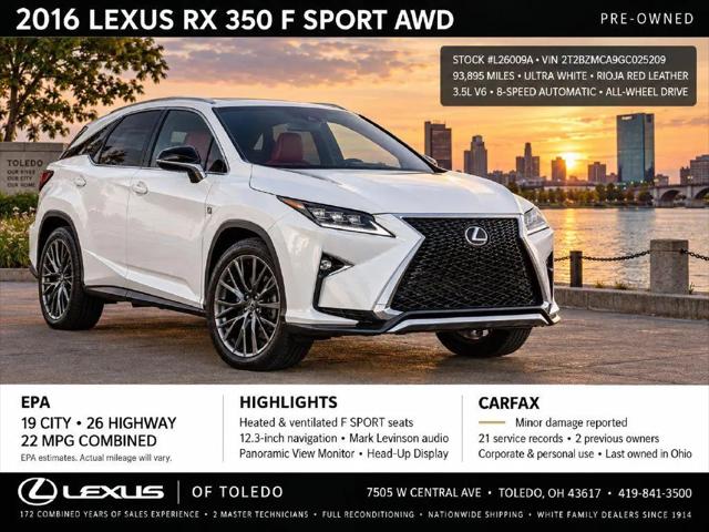 2016 Lexus RX 350 F Sport for sale in Toledo, OH