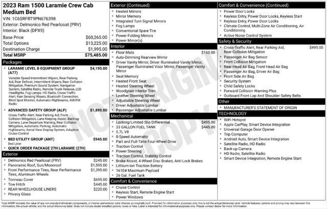 2023 Ram 1500 Laramie Crew Cab 4x4 64 Box