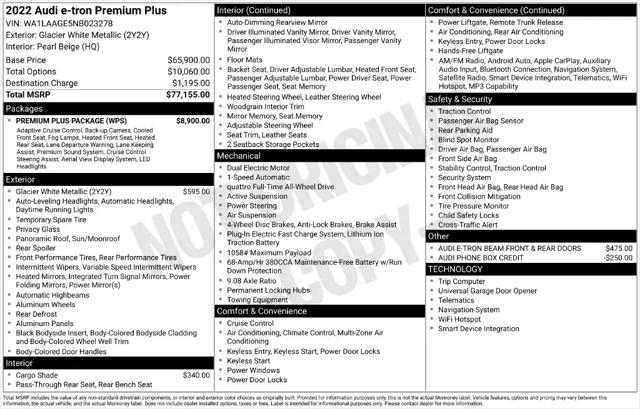 2022 Audi e-tron Premium Plus quattro for sale in Provo, UT