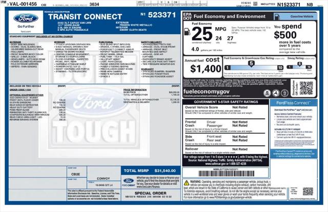 2022 Ford Transit Connect XLT Cargo Van