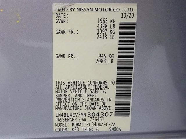 2021 Nissan Altima SL FWD