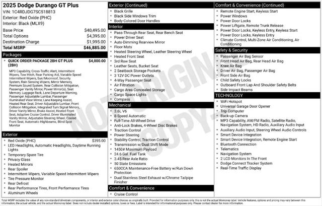 2025 Dodge Durango GT Plus AWD