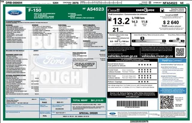 2022 Ford F-150 Tremor