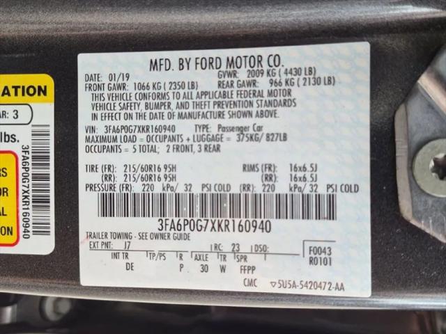 2019 Ford Fusion S