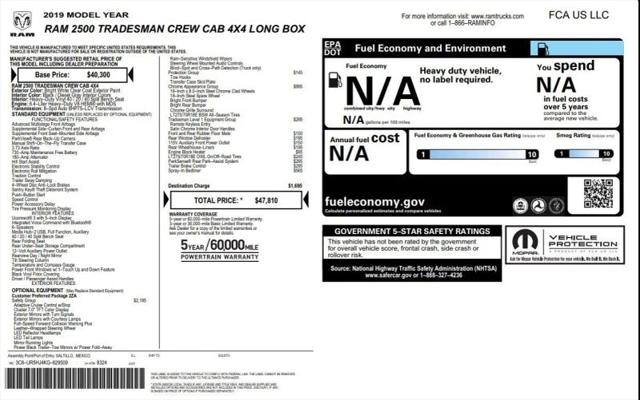 2019 Ram 2500 Tradesman Crew Cab 4x4 8 Box