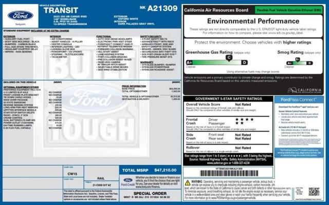 2022 Ford Transit Cargo Van Extended Length