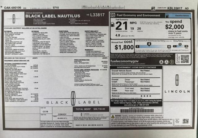 2019 Lincoln Nautilus Black Label