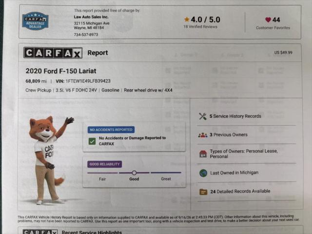 2020 Ford F-150 LARIAT