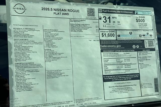 2026 Nissan Rogue Platinum