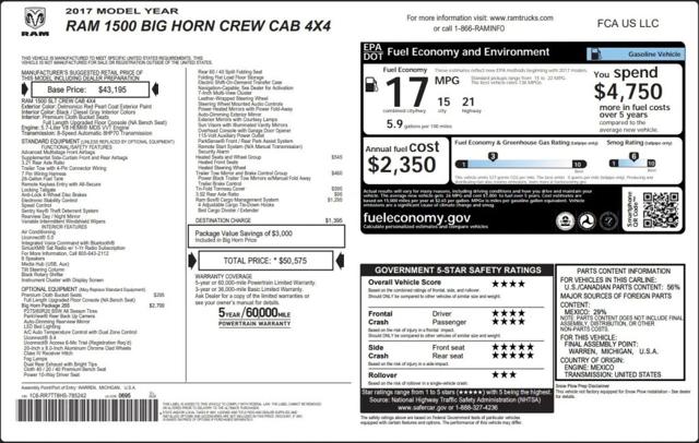 2017 Ram 1500 Big Horn Crew Cab 4x4 64 Box