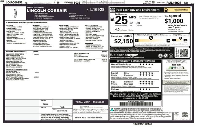 Used 2024 Lincoln Corsair Reserve For Sale in Muscle Shoals, AL